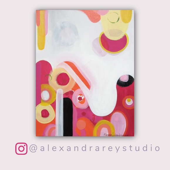 Sunburst Painting - Geometric Acrylic Painting